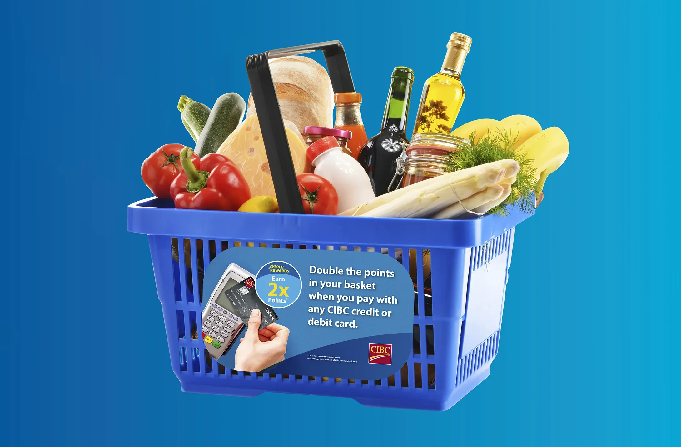 More Rewards grocery basket campaign artwork