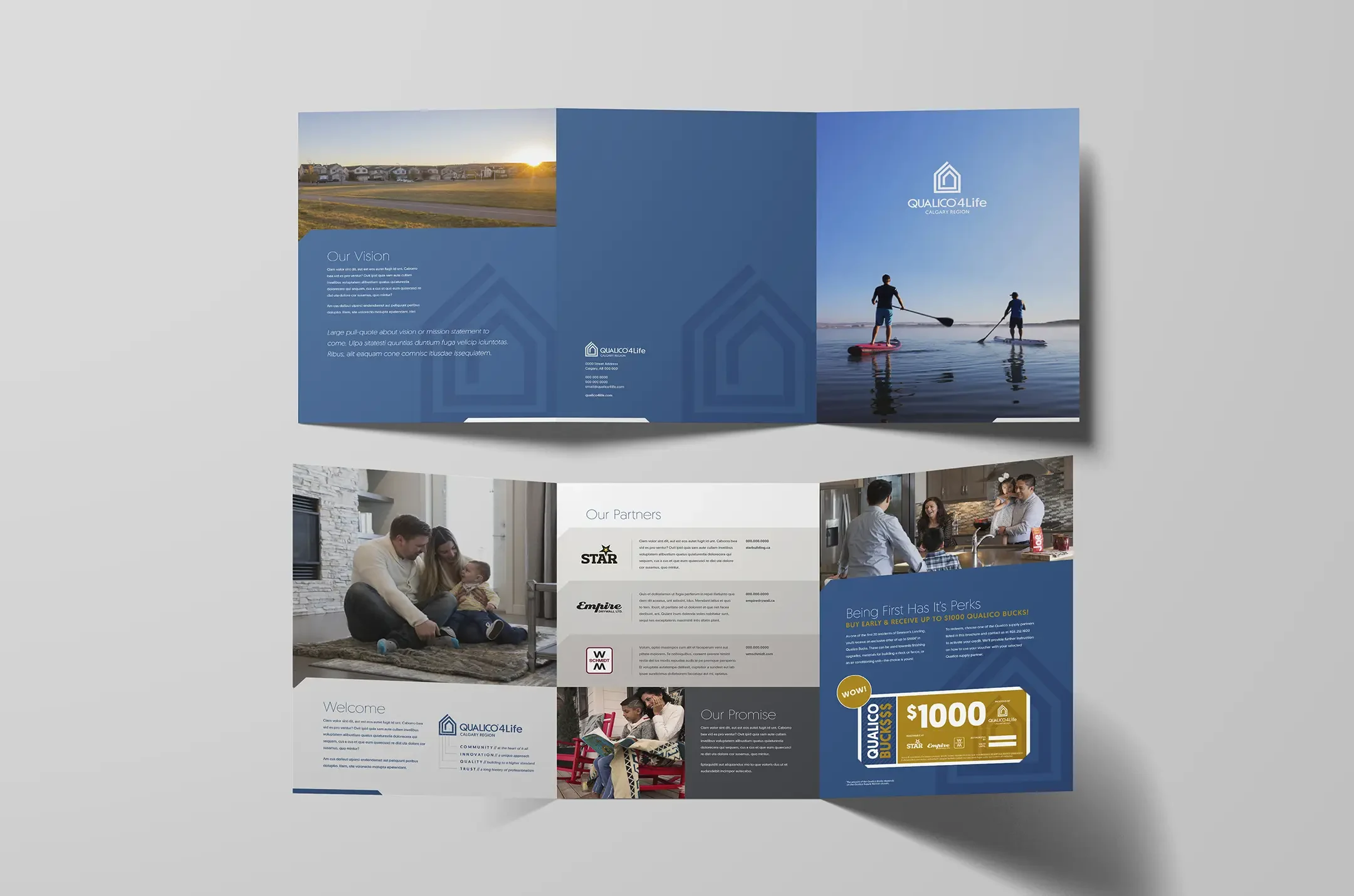 Qualico4Life tri-fold brochure