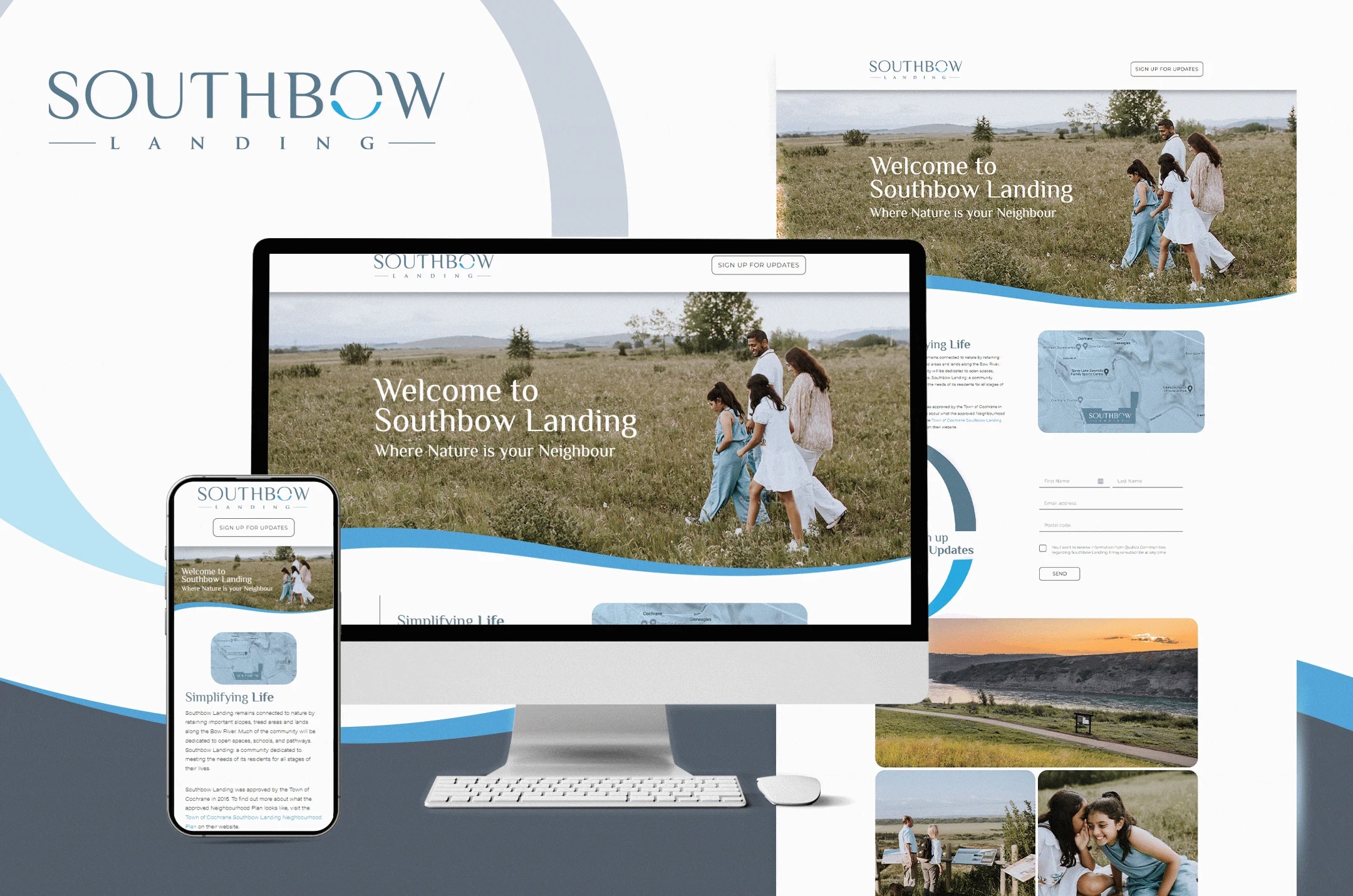 Southbow Landing animated banner for Qualico Communities