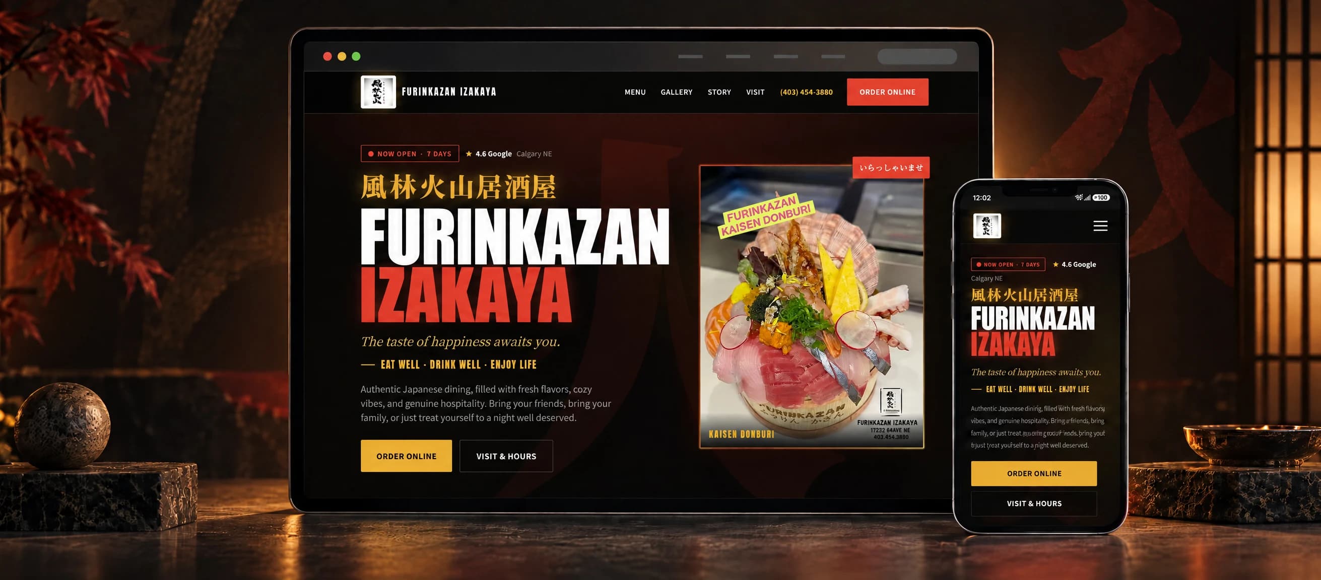 Website design and development work by Shida Studio
