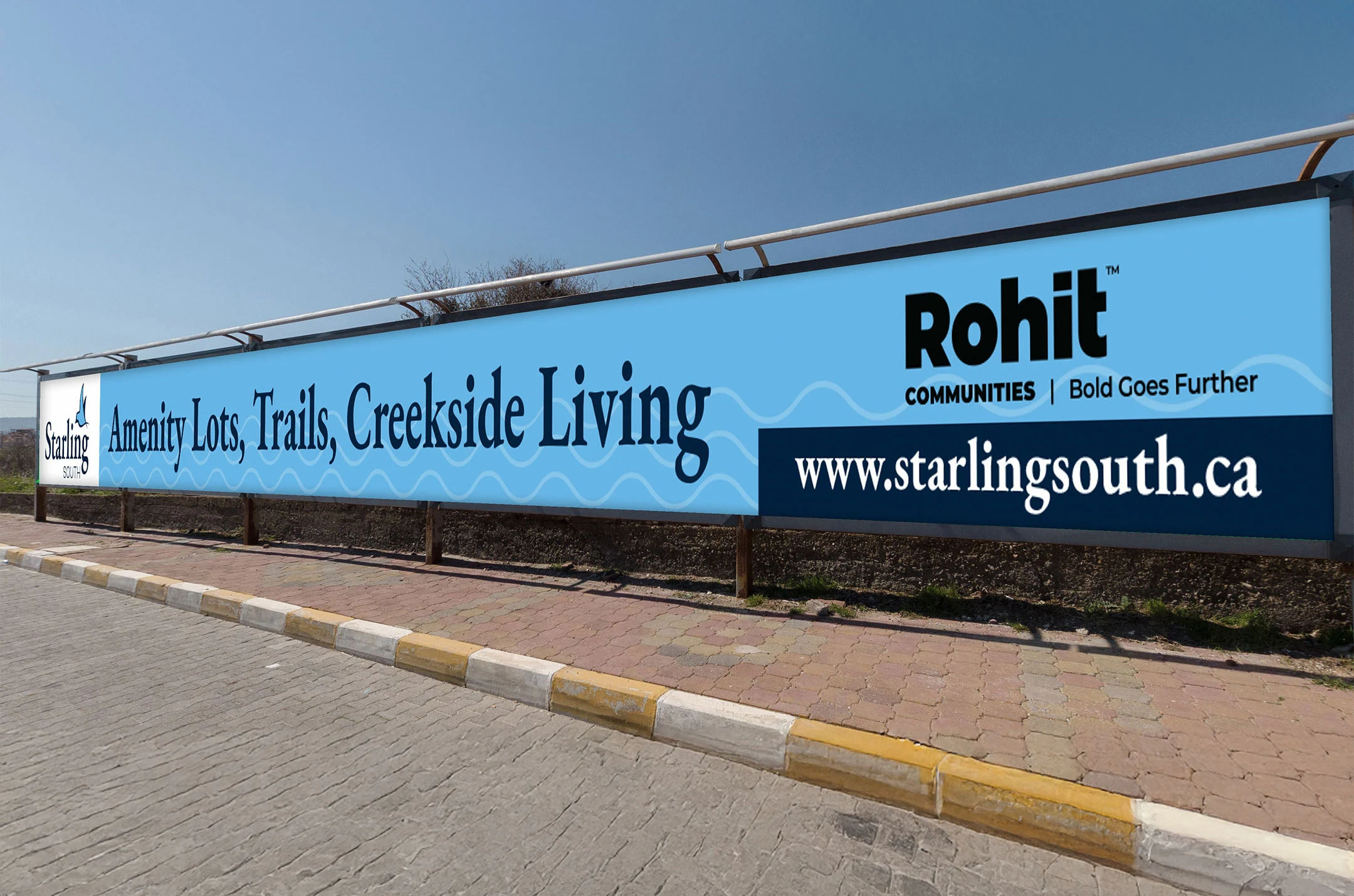 Fence banner for the community of Starling